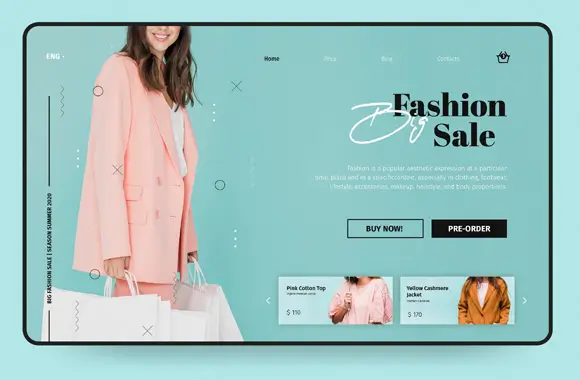 eCommerce website design and development services using WordPress, Elementor, and WooCommerce by iSmart Web Service.