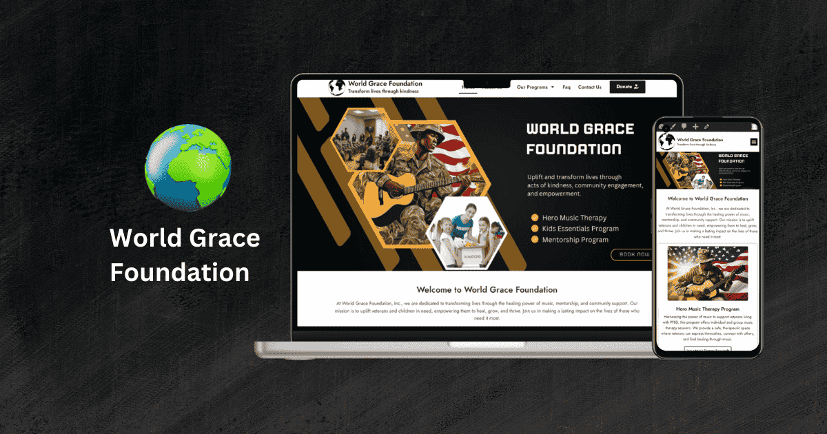 World Grace Foundation nonprofit website design case study by iSmart Web Service