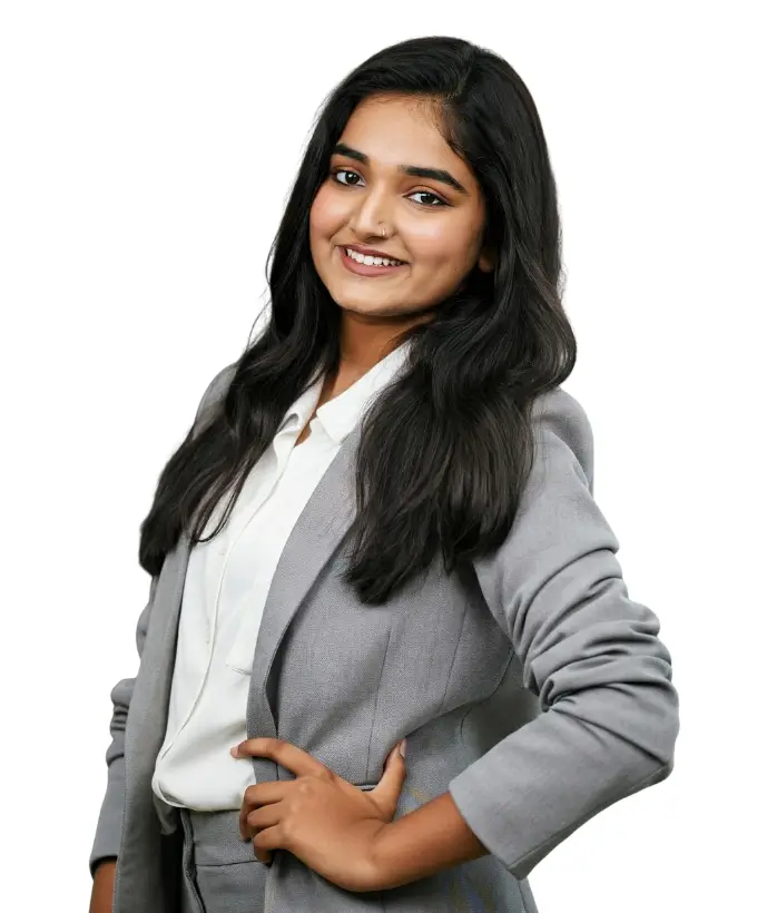 Businesswoman standing representing business website design services by ismart web service in India