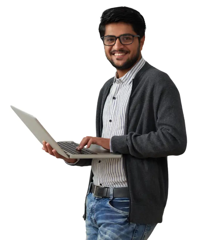 Programmer at work representing custom web application development by ismart web service