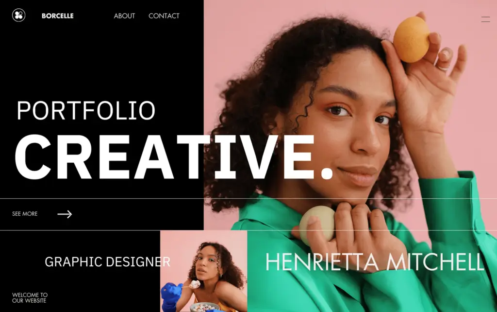 Professional business branding website interface showing custom web design and development services by iSmart Web Service.